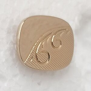 Vintage Cufflinks, Mid-Century Modern Space Age Atomic Graphic Design, Goldtone